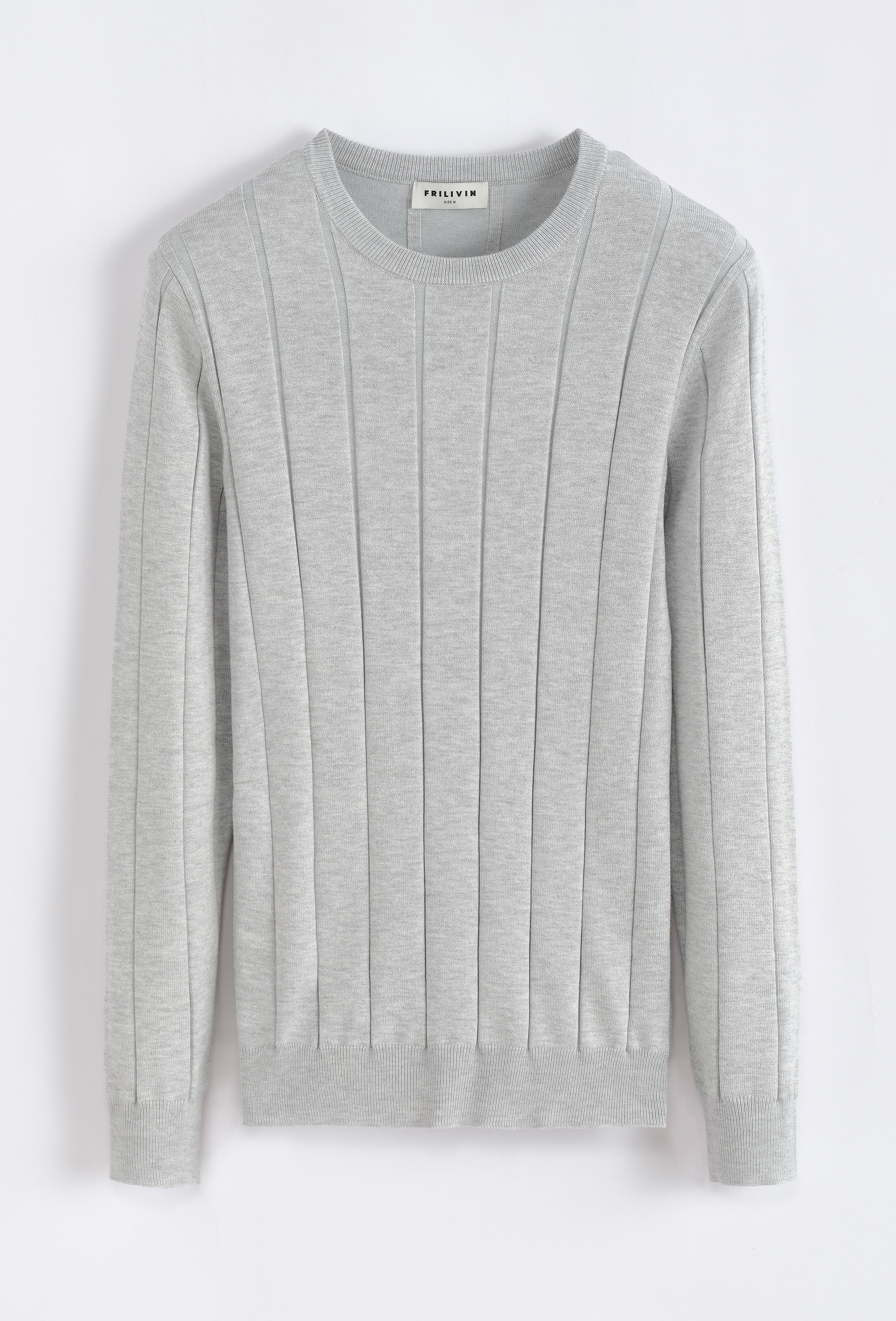 Ribbed Knit Crewneck Sweater